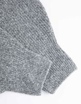 Dzianinowa sukienka - golf - szary