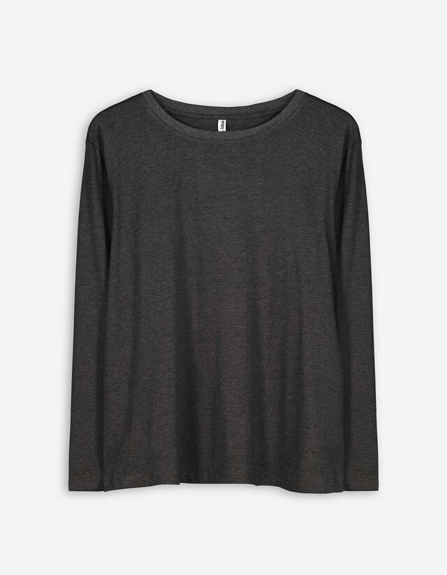 Langarmshirt - Rundhals-Ausschnitt