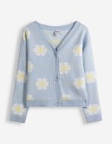 Cardigan - Allover-Muster - blau