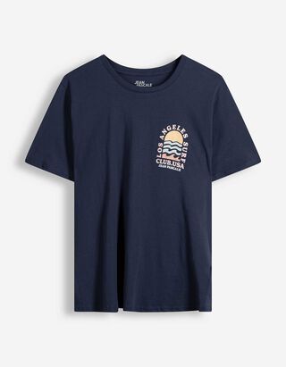 T-Shirt - Print - Petrol