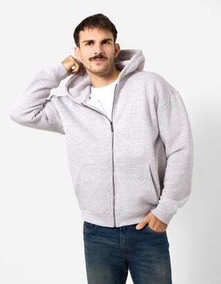 Sweatjacke - Oversized Fit - Hellgrau