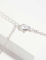 Ketting en oorbellen - Siersteentjes - zilver