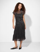 Tričko - Třpytivý materiál - cerná