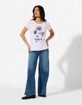 T-shirt - Glitterprint - wit
