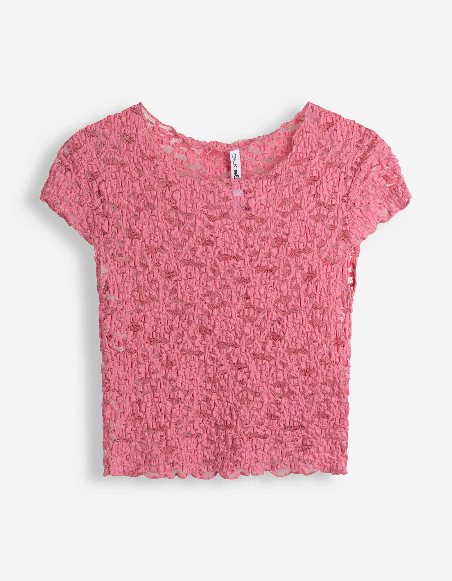 T-shirt - Geschulpte zoom - Lichtroze