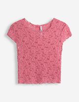T-shirt - Geschulpte zoom - Lichtroze