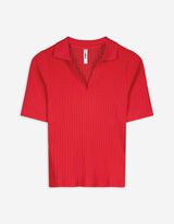 Poloshirt - Baumwoll-Mix - rot