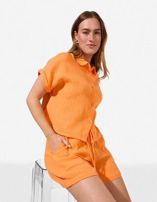 Shorts - Musselin - Orange