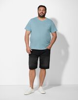 Tričko - N&aacute;prsn&eacute; vrecko - tyrkysovy