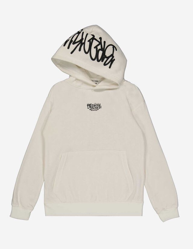 Hoodie - Tekst - wit