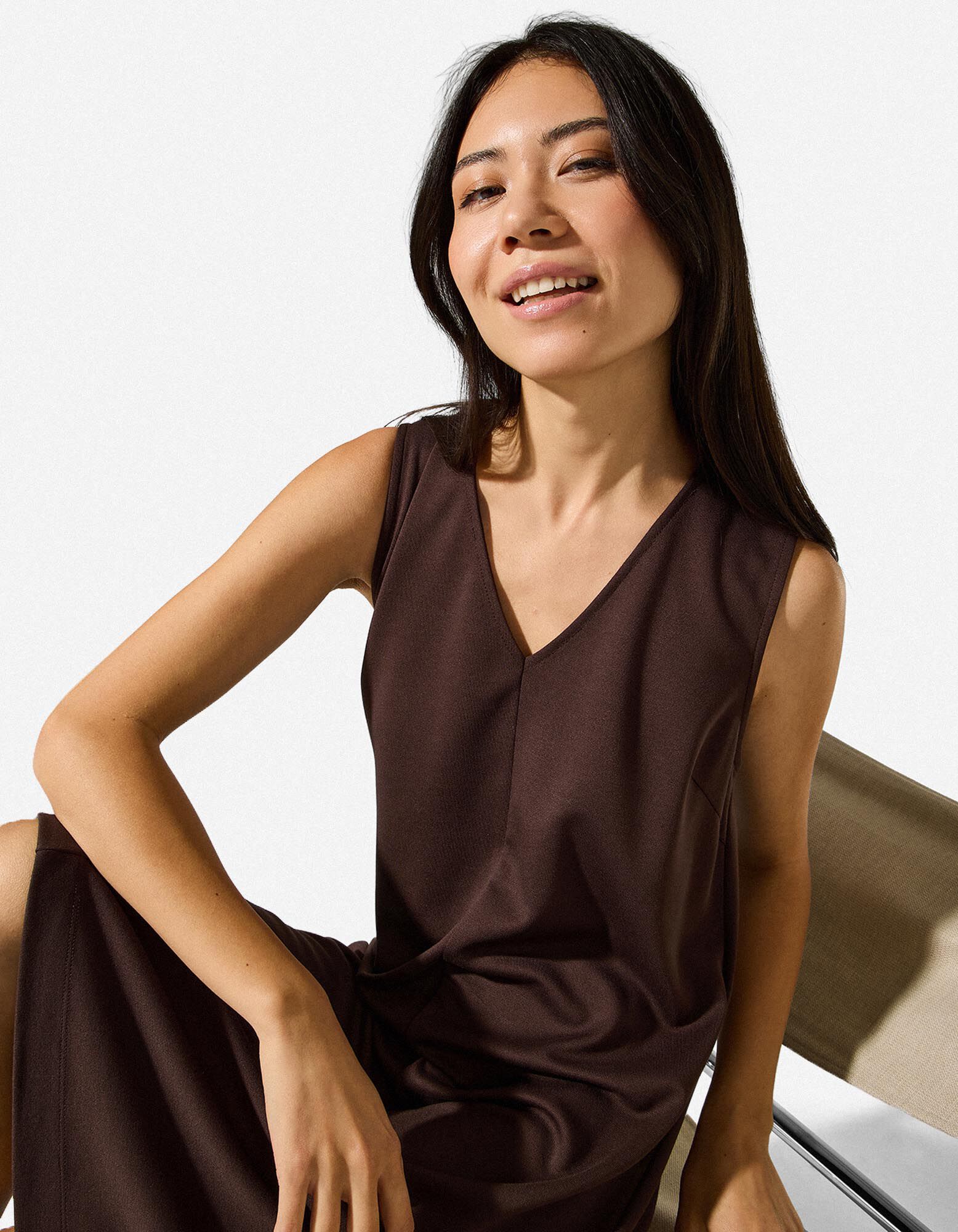 Kleid in A-Linie - A-Shape - Dunkelbraun