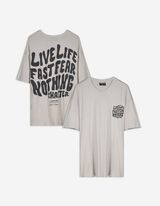 T-shirt - Impronta sul retro - beige