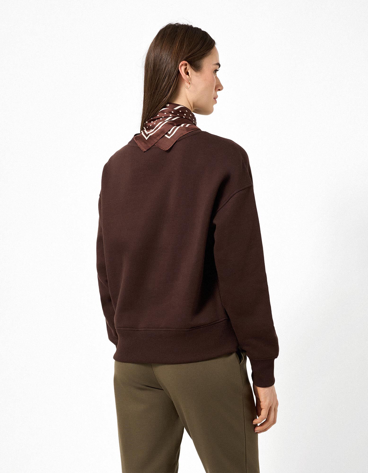 Sportska majica - Oversized Fit - Tamnosmeđa