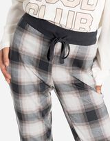 Pyžamové nohavice - Sťahovanie na šnúrku na spodnom okraji - biely