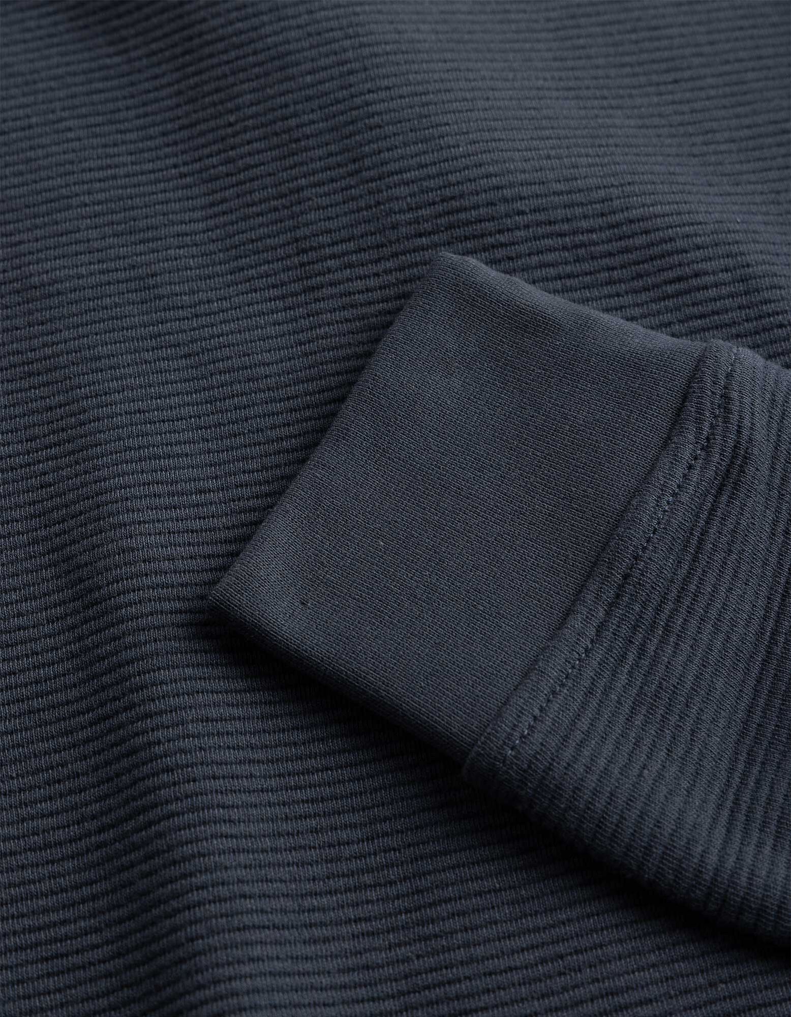 Longsleeve - met structuur - Donkerblauw