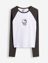Langarmshirt - Hello Kitty - wei&szlig;