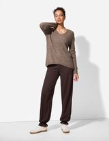 Hlače - Balonastega kroja - temno rjava