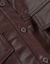 Koszula dżinsowa - PU - ciemny czerwony