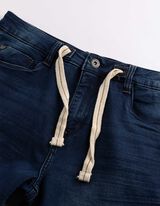 Short - D&eacute;tail nou&eacute; - bleu fonc&eacute;