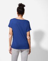 T-Shirt - Viskose-Mix - dunkelblau