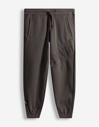 Jogger pants - Contraststrepen - donkergrijs
