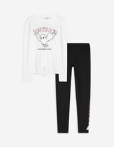 Set di maglietta a maniche lunghe e leggings - Harry Potter - bianco