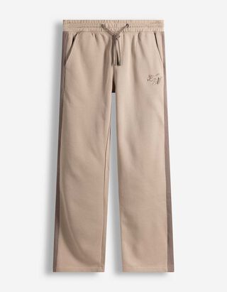 Joggingbroek - Contraststrepen - lichtbruin