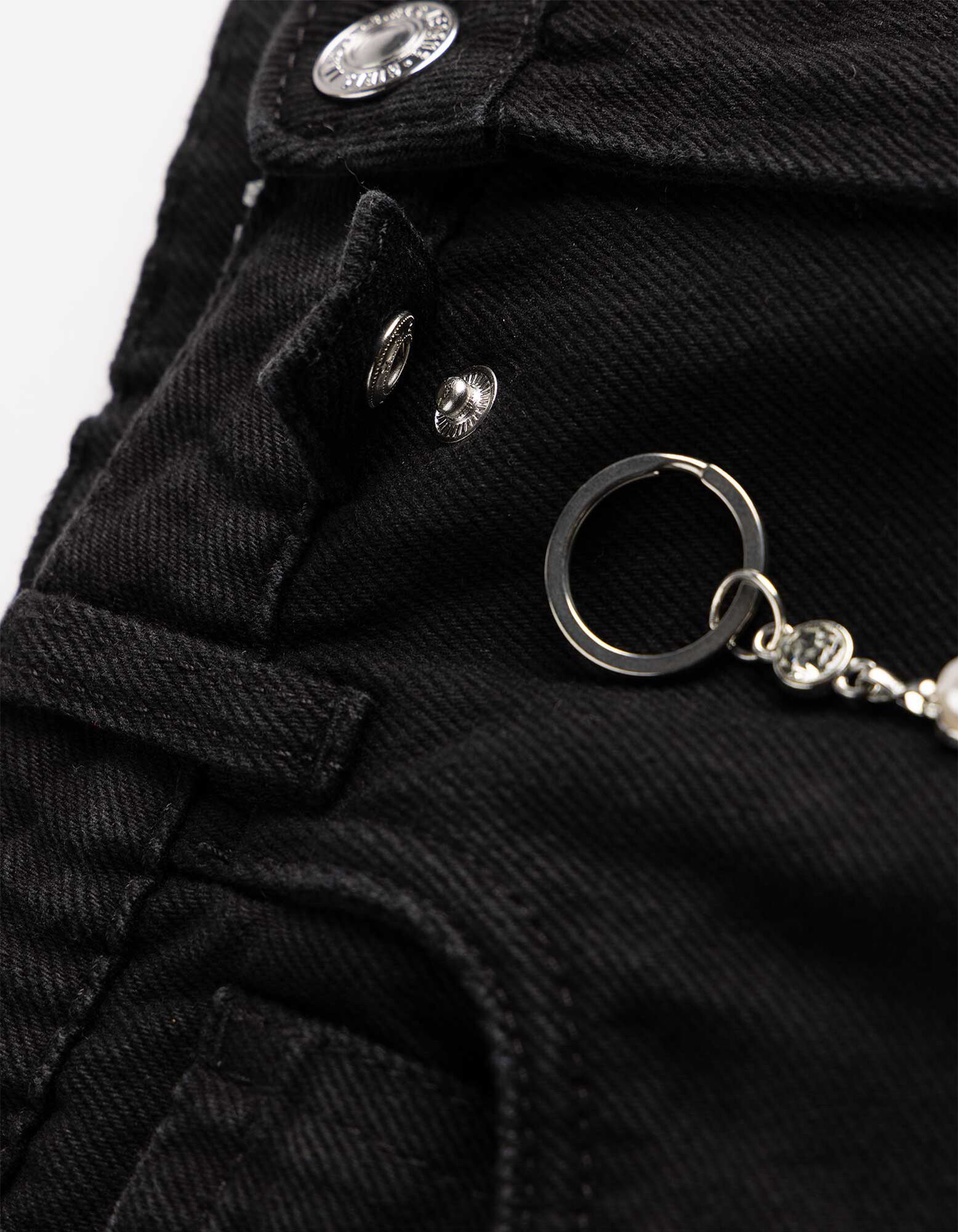 Jeans - Kettingdetail - Zwart