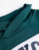 Felpa con cappuccio - Stampa frontale - verde scuro