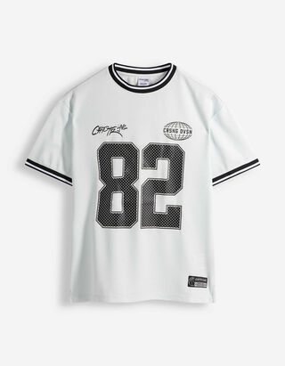 T-Shirt - Mesh - hellblau