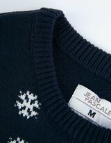 Sweter z dzianiny - Boże Narodzenie - ciemny niebieski