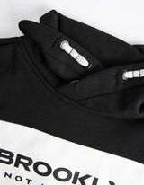 Pulover s kapuco - Potisk s sporočilom - siva