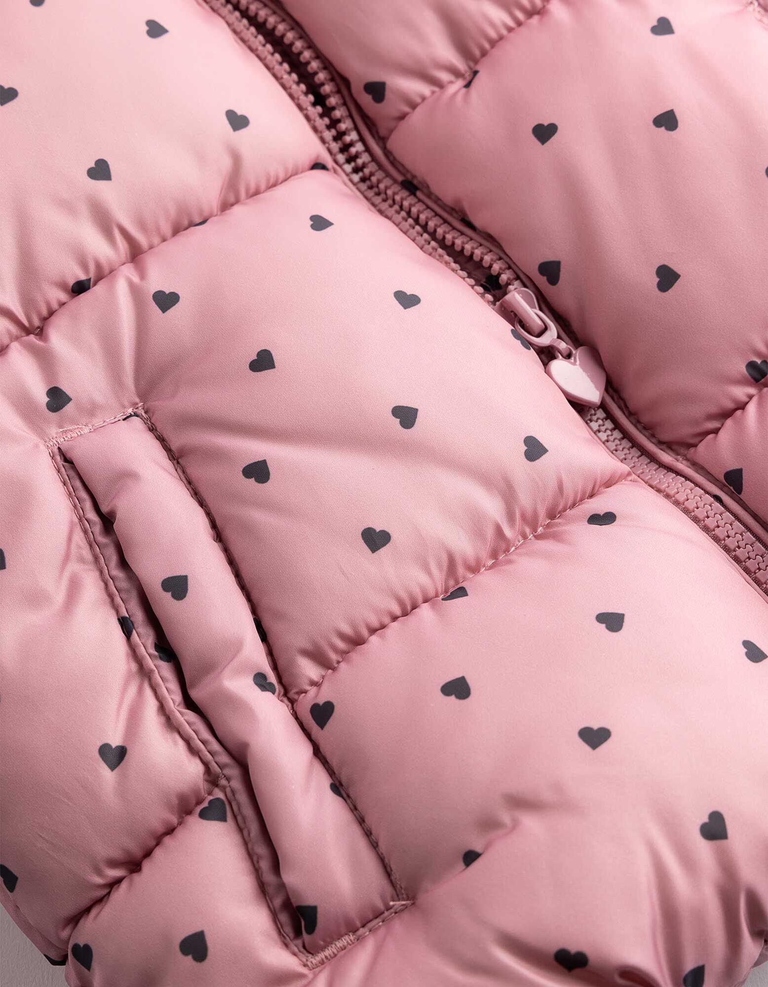 Weste - Allover-Print - Rosa