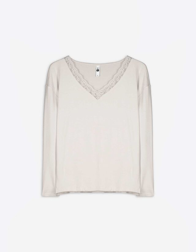 Longsleeve - LENZING™ ECOVERO™ - beige