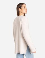 Kardigán - Visszahajtott ujj - bézs