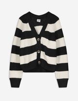 Cardigan - Righe - nero