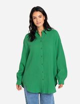 Overhemdblouse - Mousseline - groen