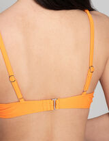 Bikinová podprsenka - Jemný žebrový materiál - oranzova