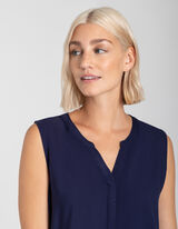 Bluza - LENZING&trade; ECOVERO&trade; - tamno-plava