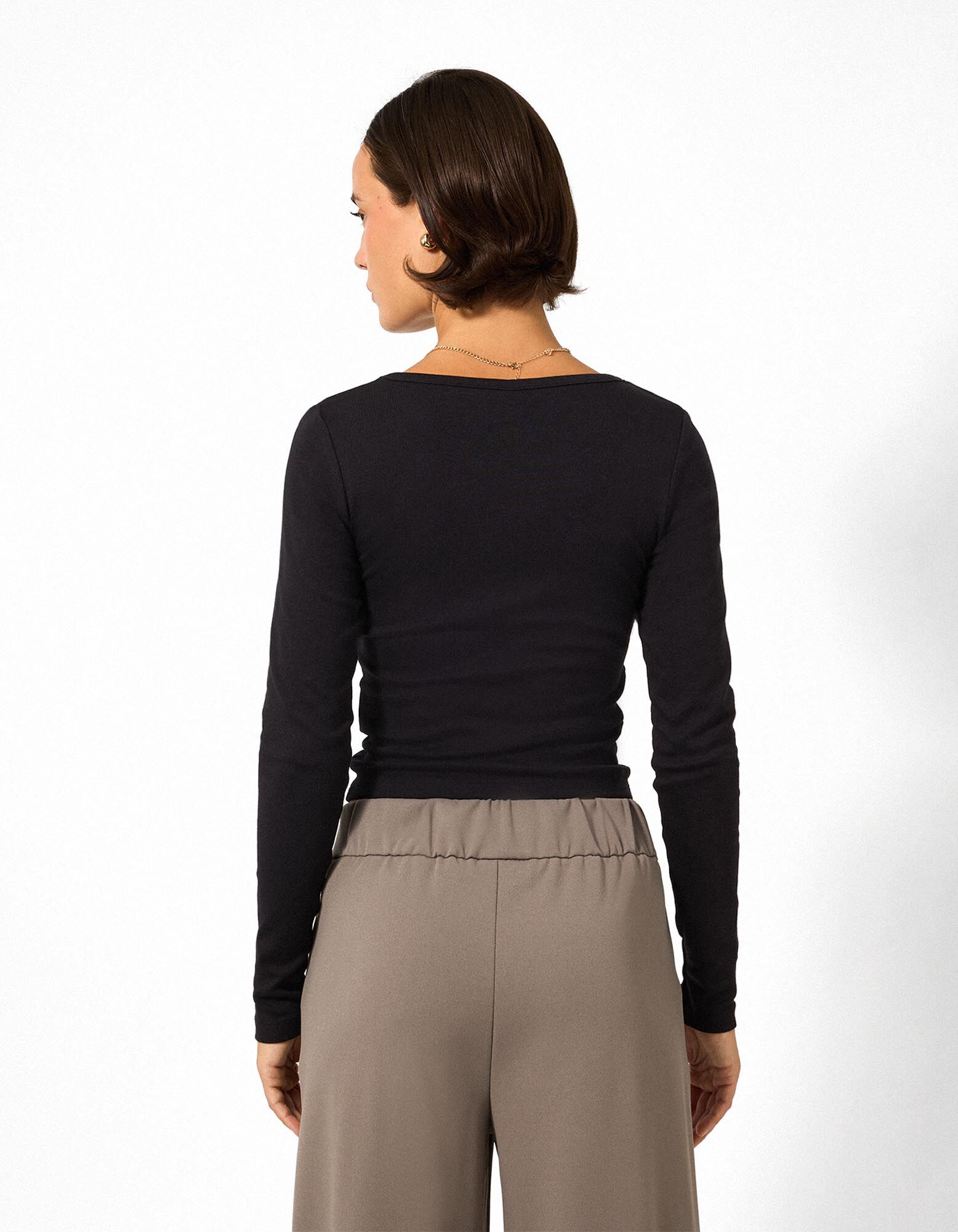 Cropped Shirt - Cropped - Schwarz