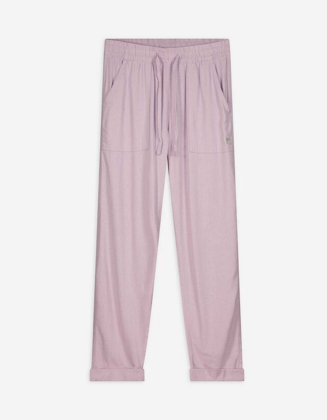 Hose - Leinen-Mix - rosa