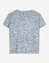 Tricou - Imprimeu allover - Albastru deschis