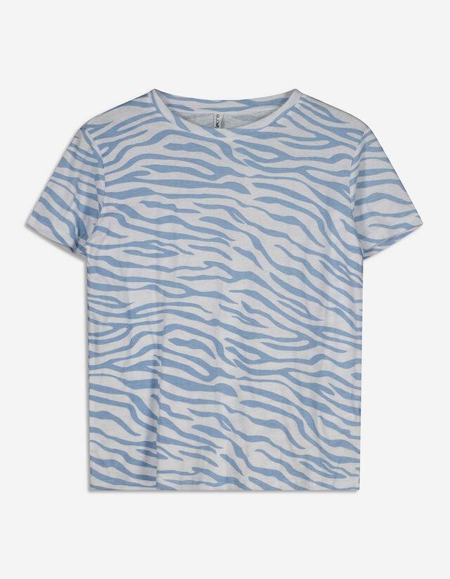 Tricou - Imprimeu allover - Albastru deschis
