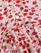Kleid - Allover-Print - Off-White