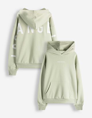 Hoodie - Print - hellgr&uuml;n