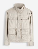 Jacke - Kunstleder - beige