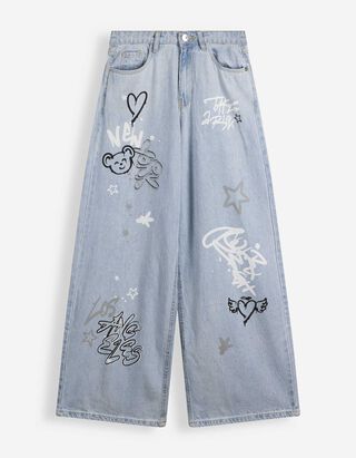 Jeans - Baggy Fit - Hellblau