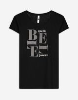 T-Shirt - Glitzerprint - schwarz