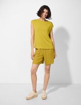 Bermuda  - Leinen-Mix - grün