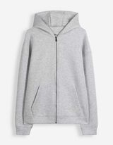 Sweatjacke - Oversized Fit - Hellgrau